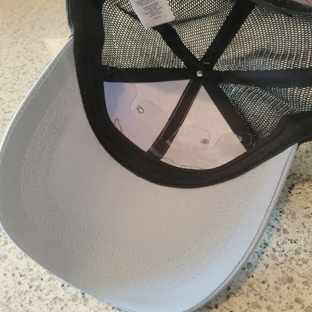 Telluride Clothing Co Snapback Hat Cap Mesh Blue Colorful Fish Forest Logo Patch - Picture 9 of 10